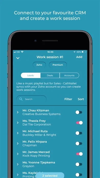 تصاویر CallWallet – Making CRM Mobile