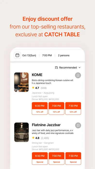 CATCH TABLE: Book Restaurants應用截圖