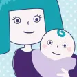 Mom and Baby Adelle Stickers
