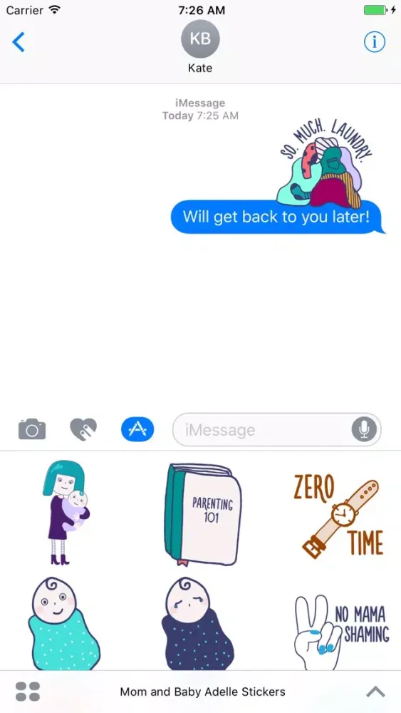 Mom and Baby Adelle Stickers Screenshots