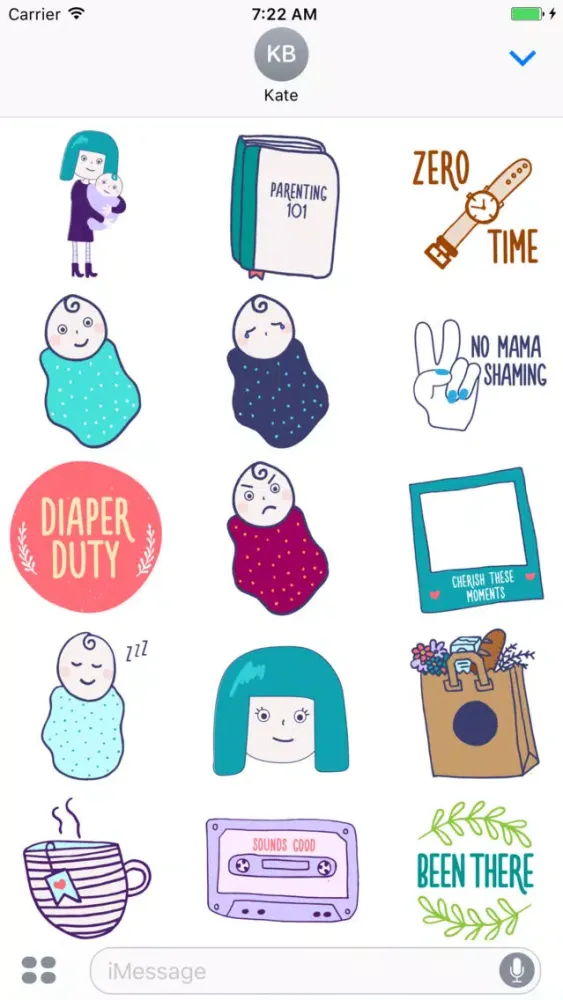 Mom and Baby Adelle Stickers Screenshots