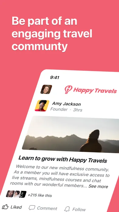 Tangkapan skrin Happy Travels Community