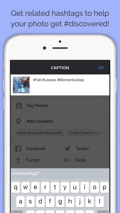 Скриншоты Momentus - Get More Likes for Your Photos