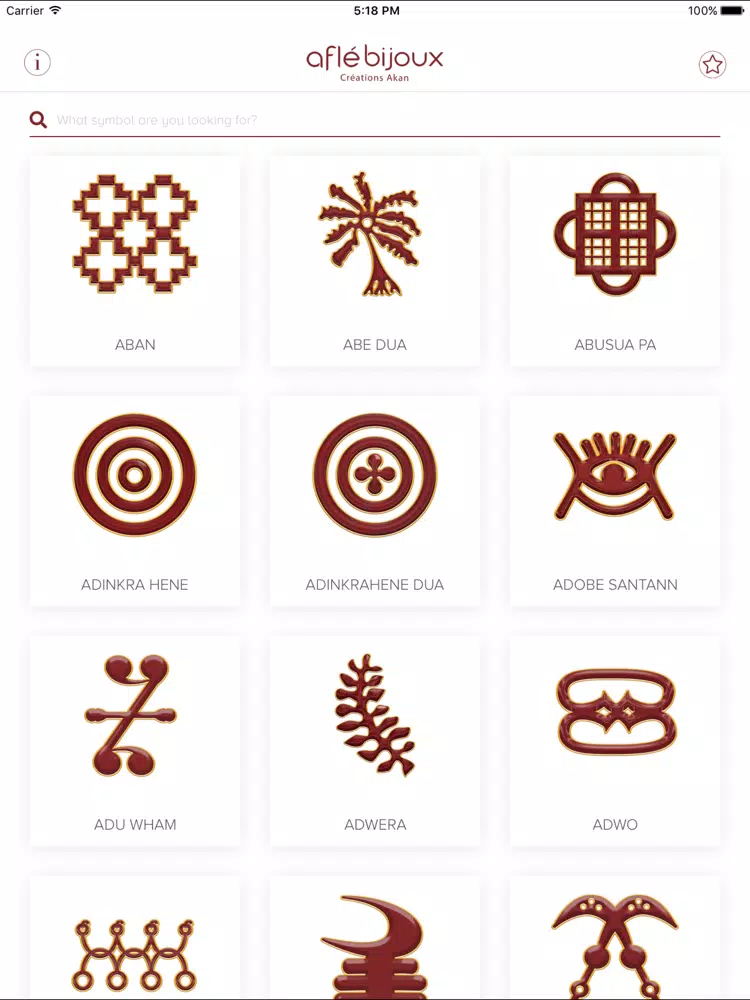 Adinkra by Aflé Bijoux iPad  Screenshots