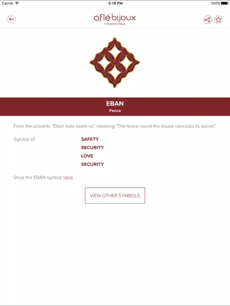 Adinkra by Aflé Bijoux iPad  Screenshots