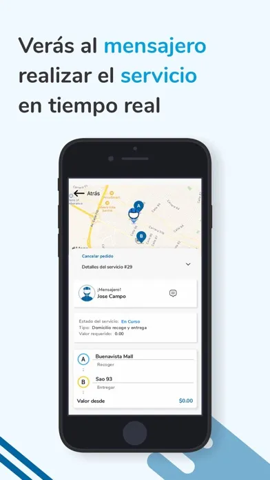 Tangkapan layar Mensajería Sánchez