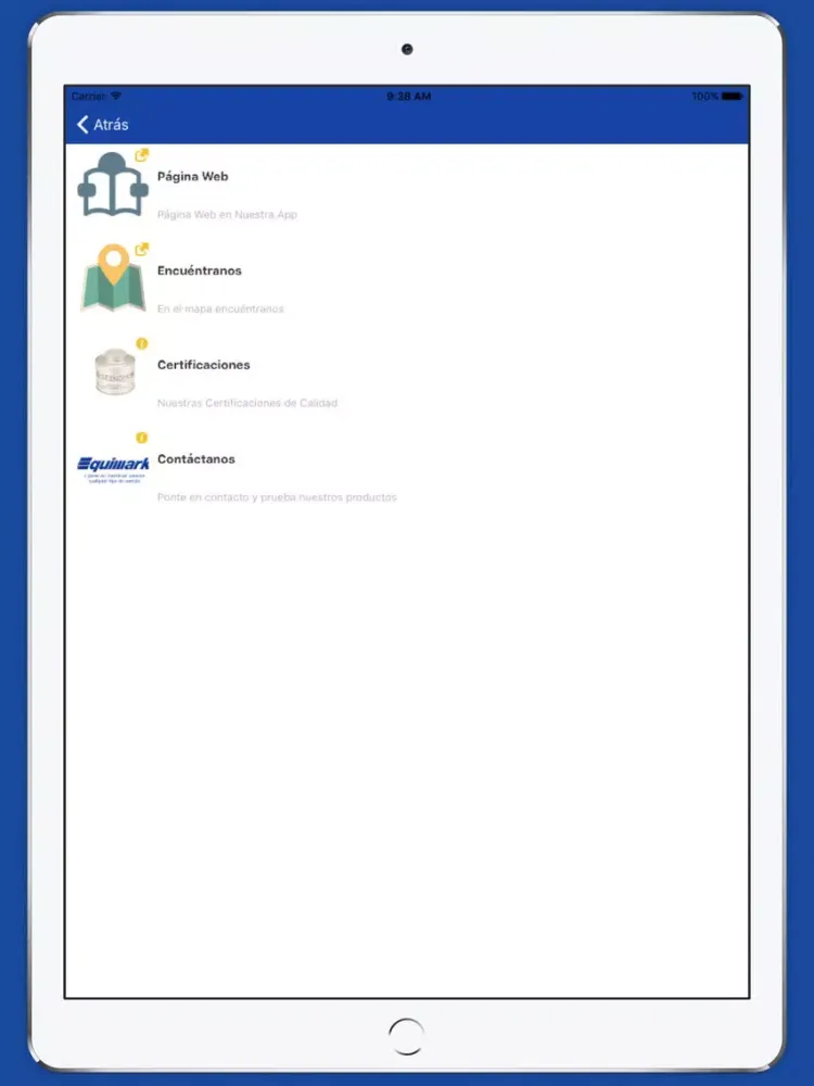 Capturas de pantalla de Equimark iPad 