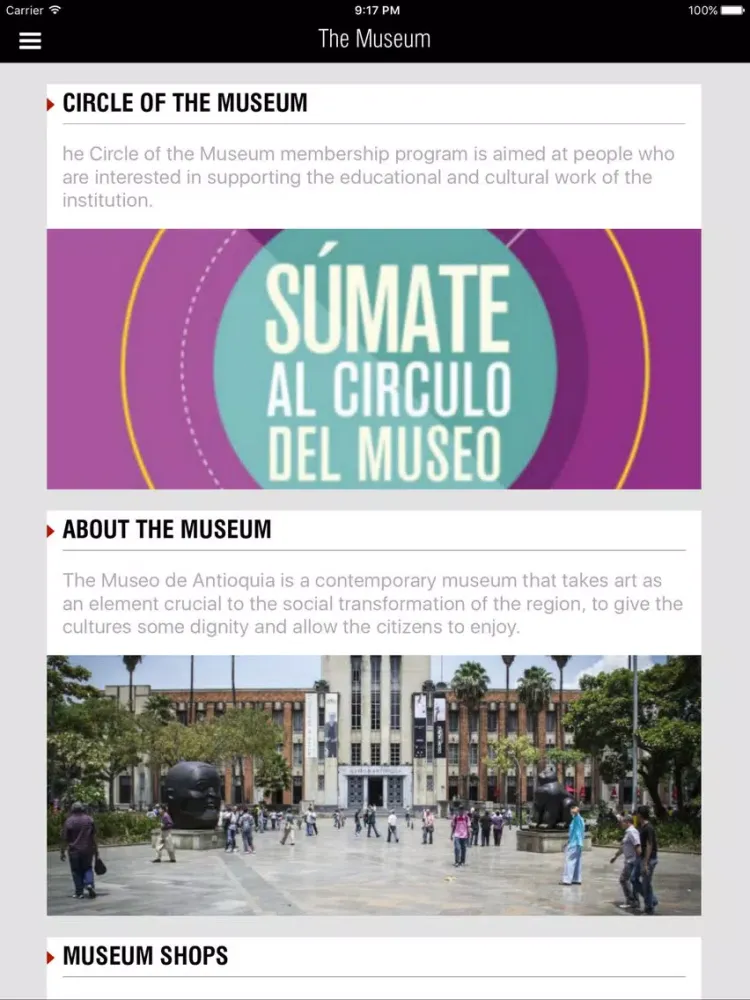 Museo de Antioquia iPad  Ekran Görüntüleri