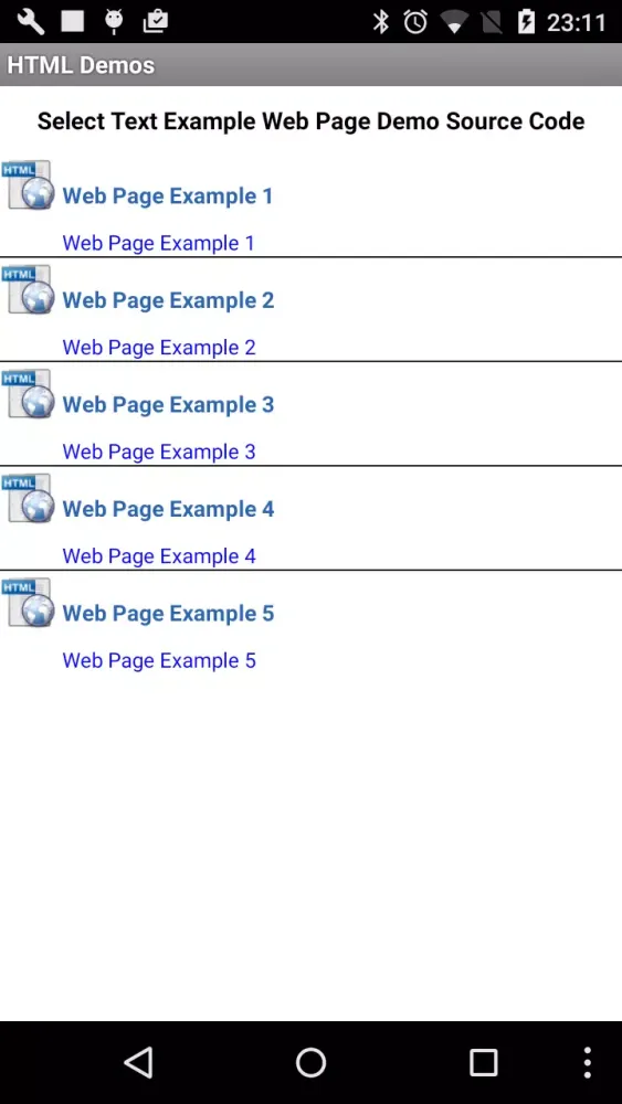 Printer WebPage Bluetooth Screenshots