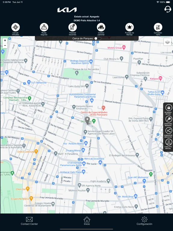 Telemetria Kia iPad 应用截图
