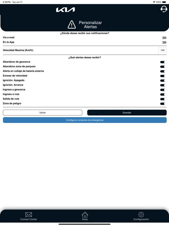 Telemetria Kia iPad 应用截图