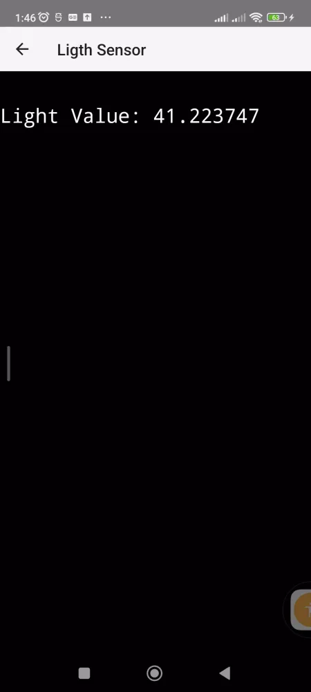 Sensor List Screenshots