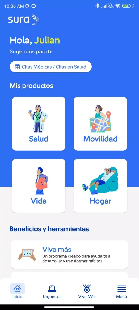 Tangkapan skrin Seguros SURA