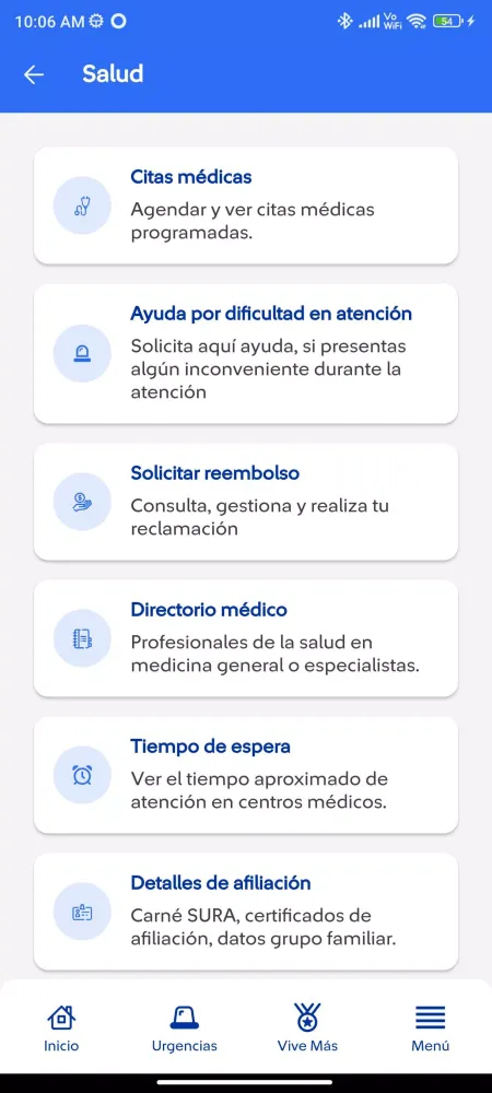 Tangkapan skrin Seguros SURA