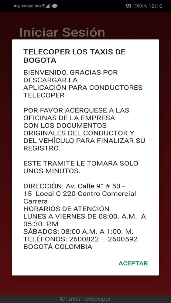 Taxis Telecoper Taxista应用截图