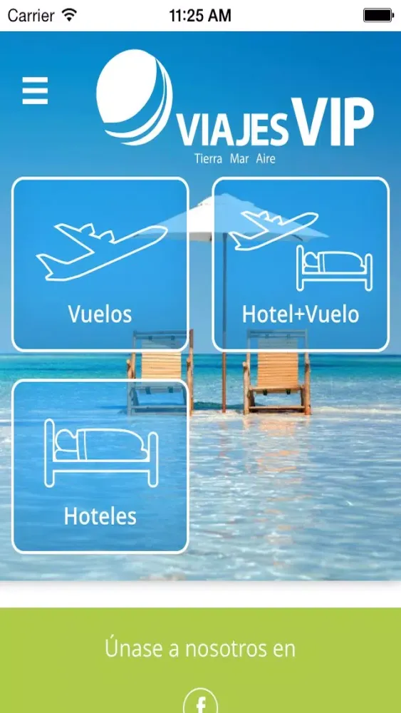 Tangkapan layar Viajes VIP