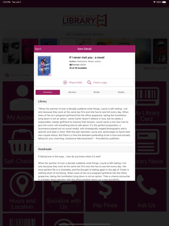 Huntley Area Public Library iPad 应用截图