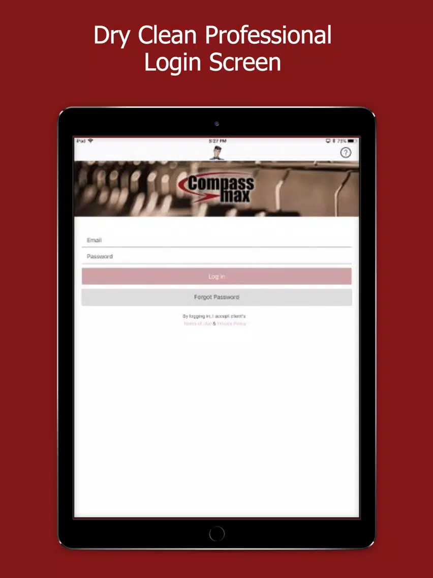 Tangkapan layar Dry Clean Valet iPad 