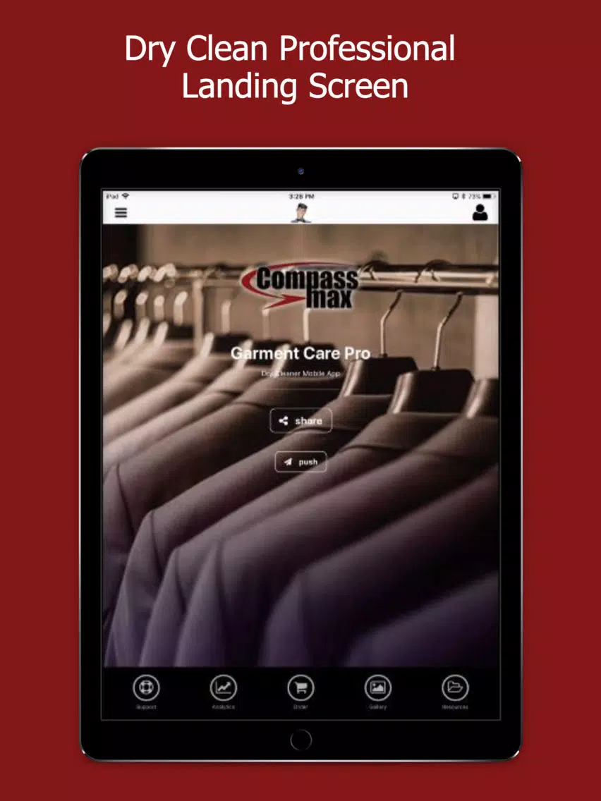 Tangkapan layar Dry Clean Valet iPad 