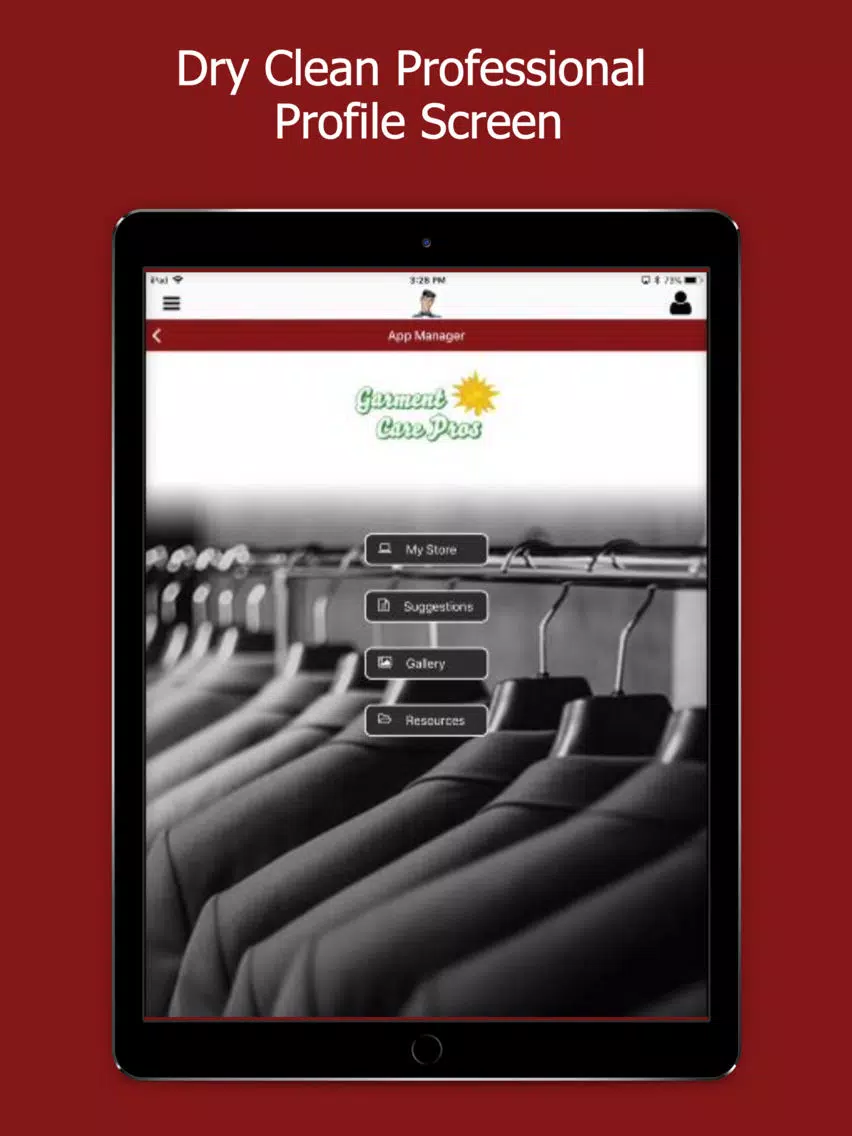 Tangkapan layar Dry Clean Valet iPad 