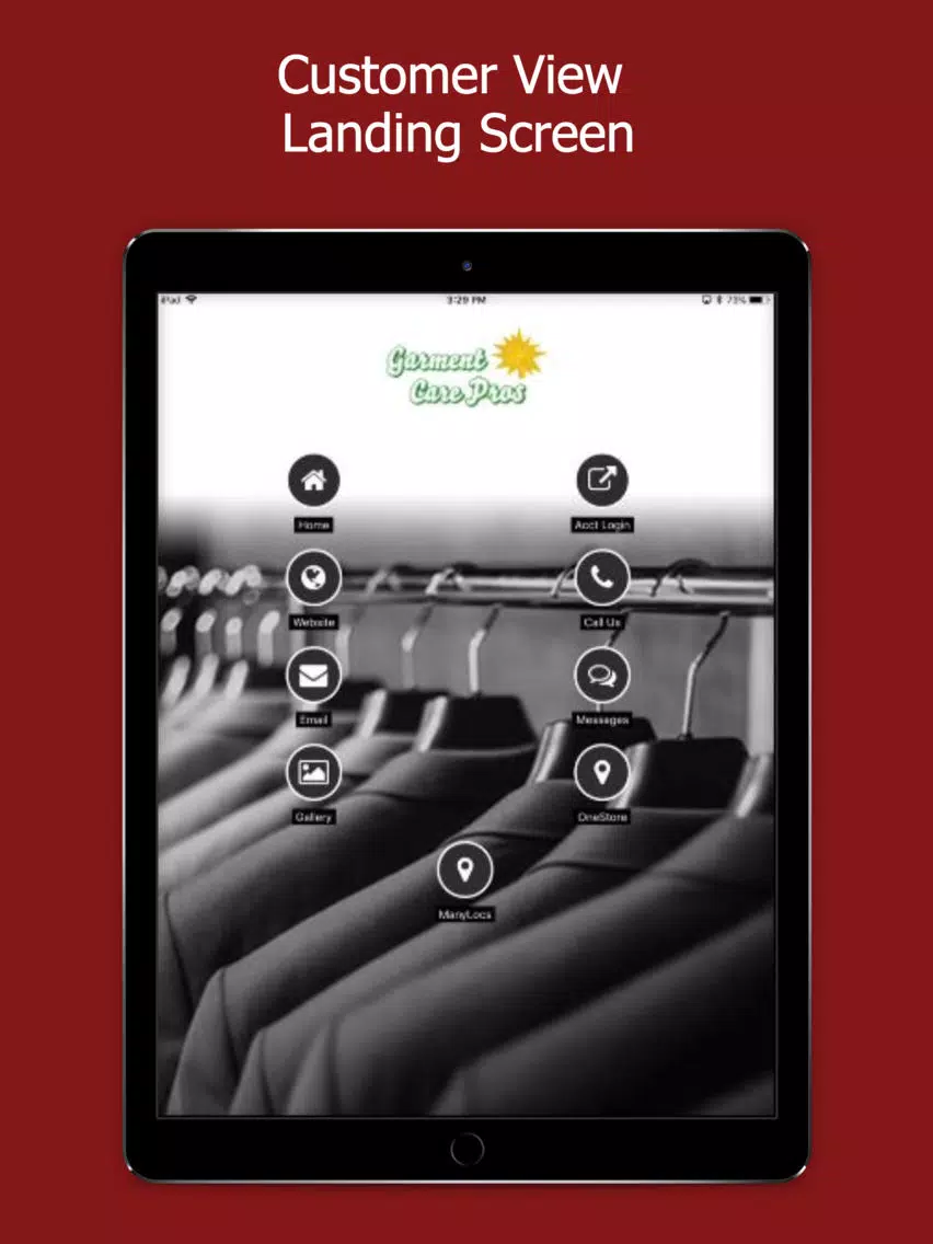 Tangkapan layar Dry Clean Valet iPad 