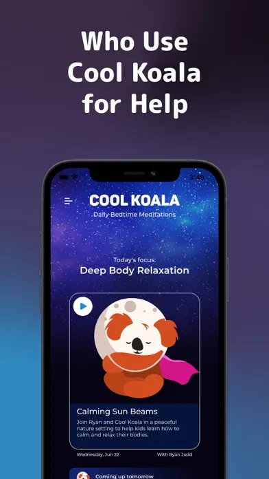 Capturas de tela do Cool Koala: Bedtime Meditation