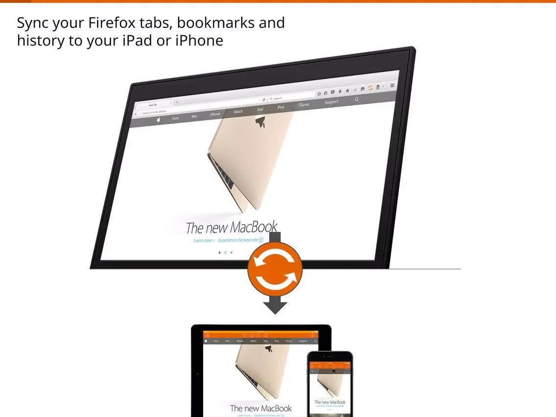 Sync for Firefox tabs, bookmarks, and history iPad  স্ক্রিনশট