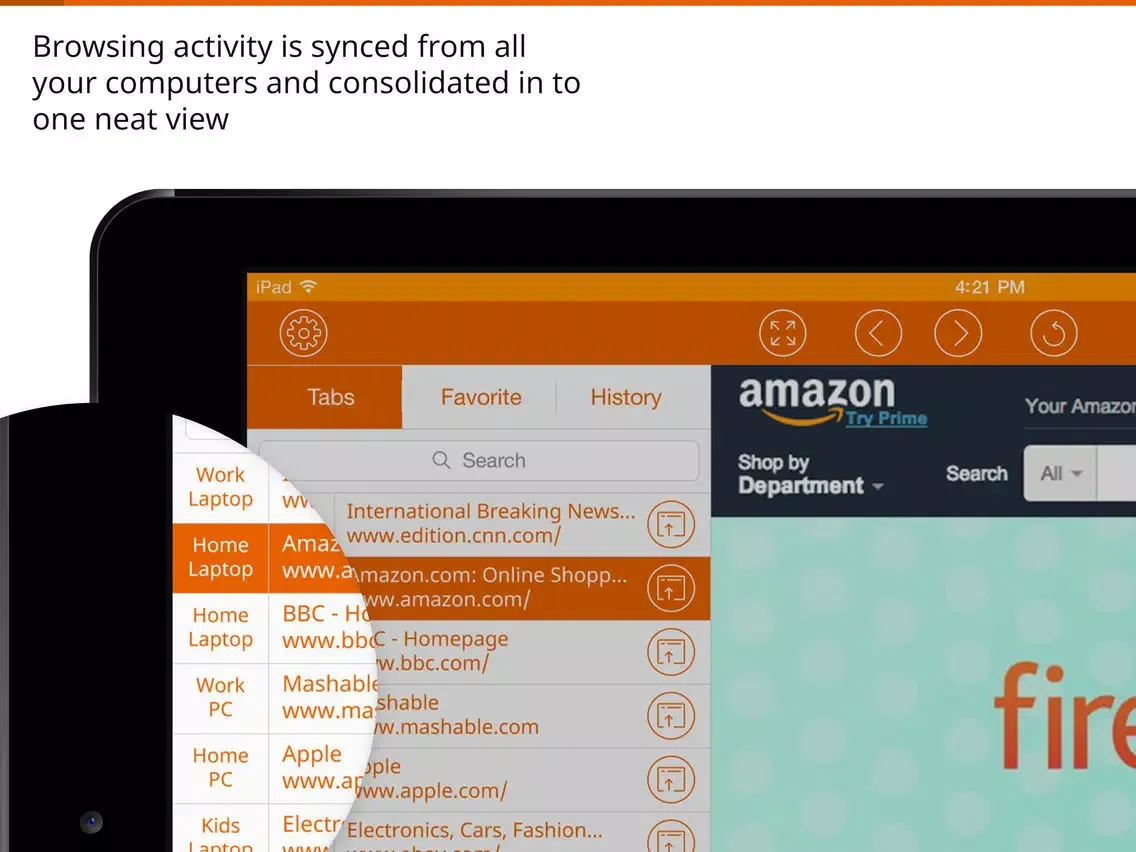 Sync for Firefox tabs, bookmarks, and history iPad  স্ক্রিনশট
