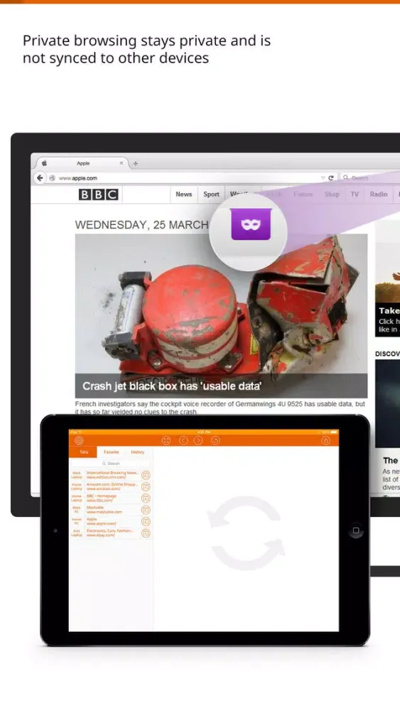 Sync for Firefox tabs, bookmarks, and history স্ক্রিনশট
