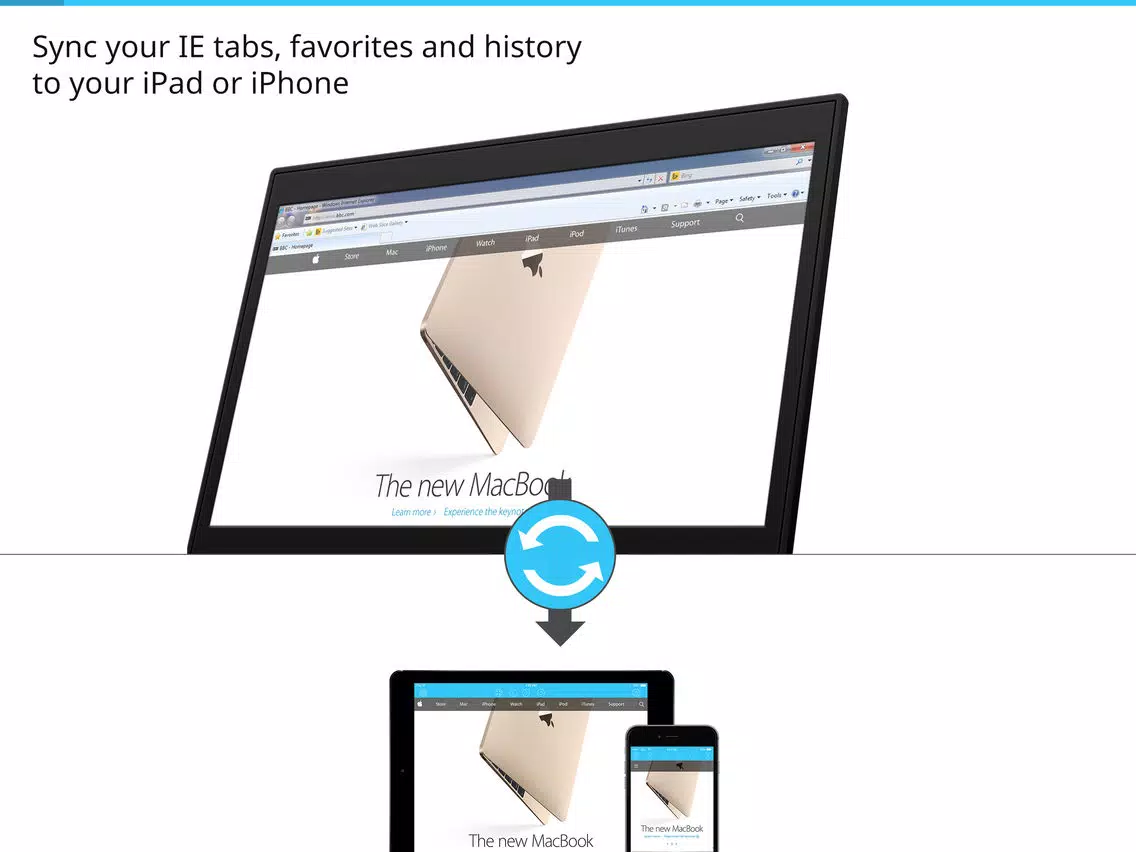 Sync for IE (Microsoft Internet Explorer) tabs, favorites and history iPad  স্ক্রিনশট