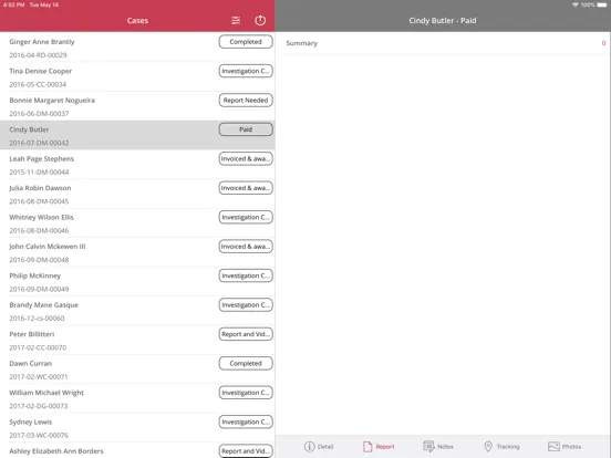 ภาพหน้าจอของ CROSStrax GPS Tracking iPad 