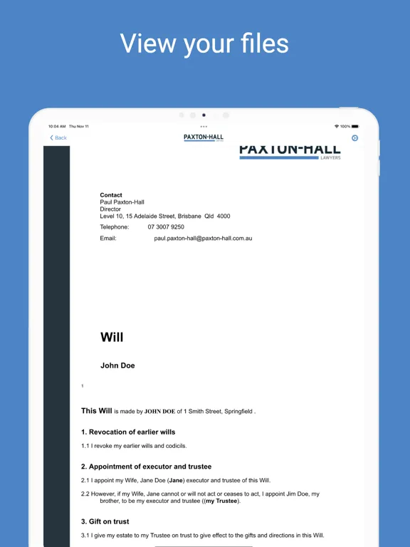 Screenshot di PHL Portal iPad 
