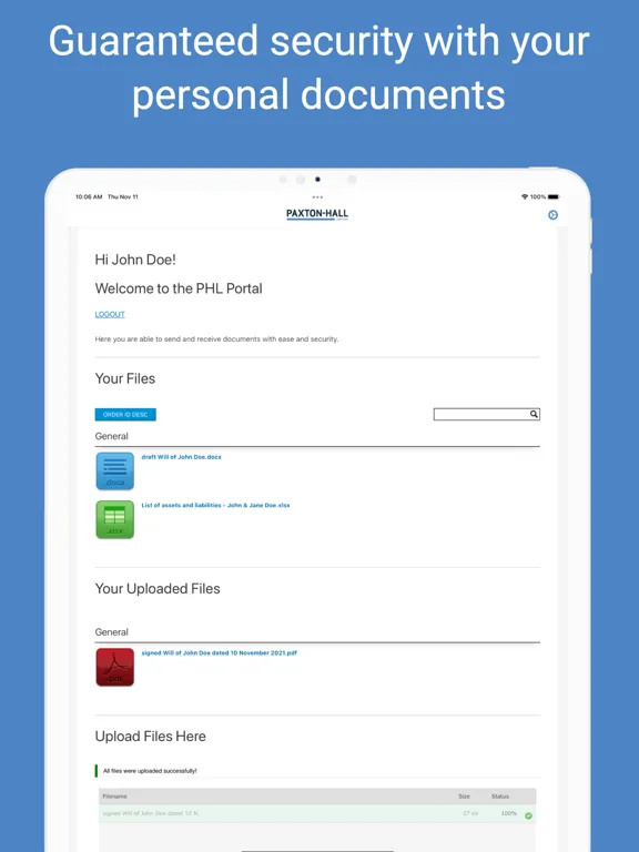 Screenshot di PHL Portal iPad 
