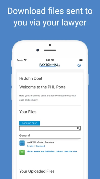 Screenshot di PHL Portal