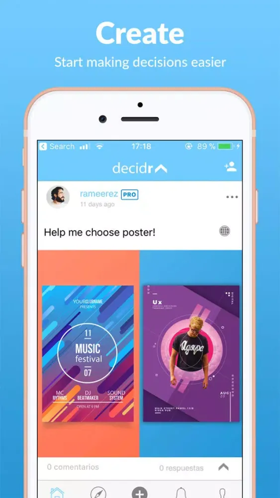 Decidr - the polling app Screenshots