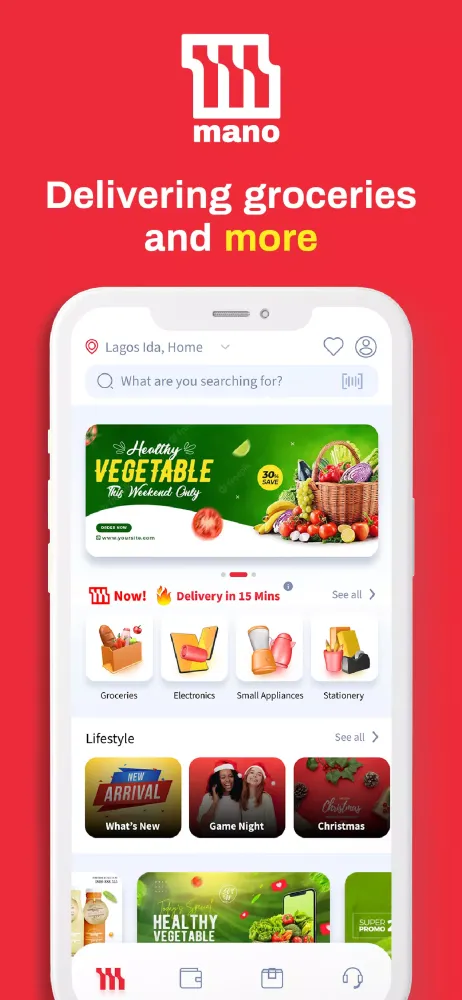 MANO food & products delivery Screenshots