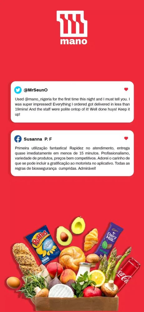 MANO food & products delivery Screenshots