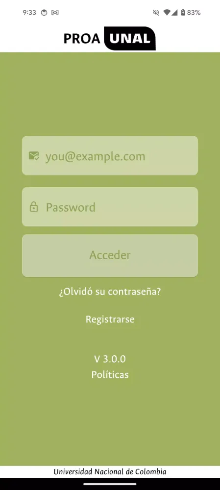 PROA UNAL Screenshots