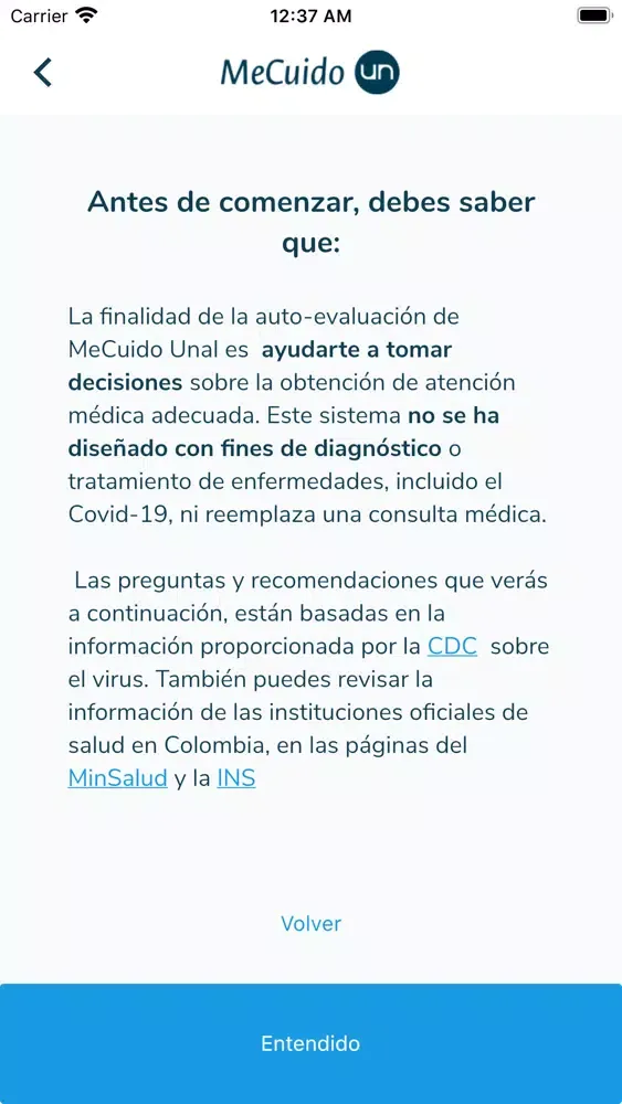 MeCuido Unal應用截圖