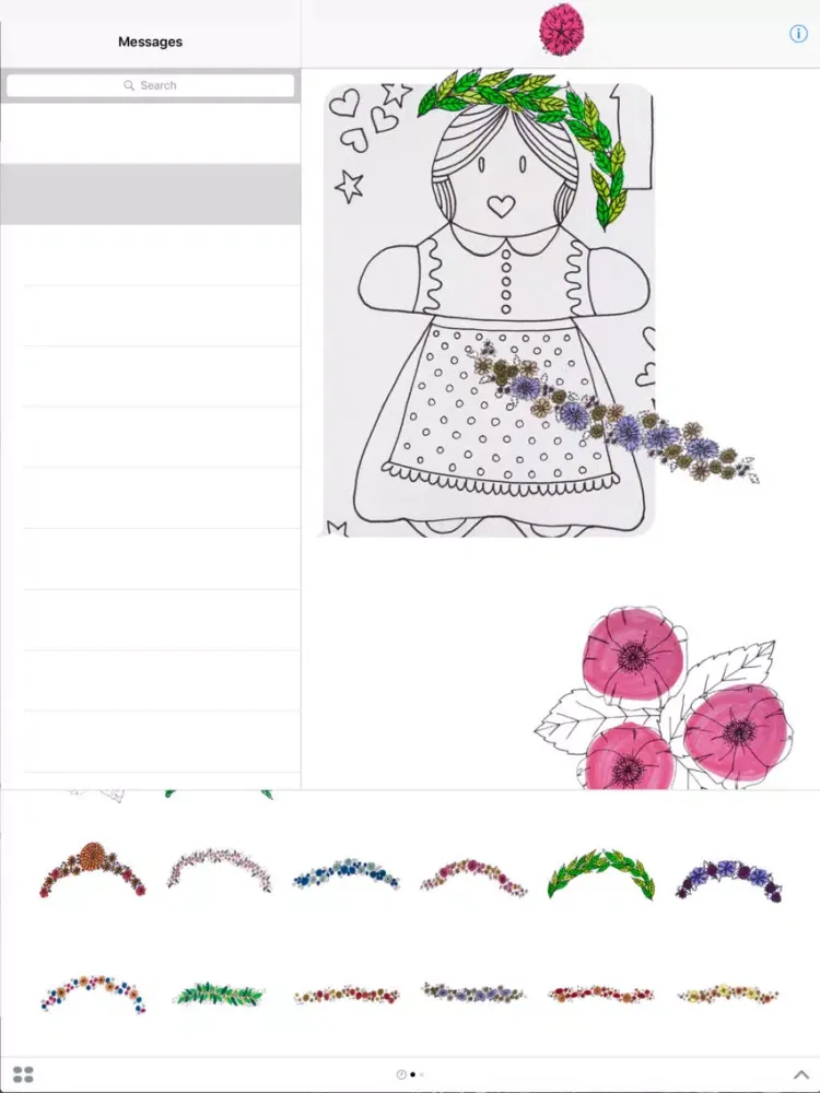 Capturas de tela do Bloom Stickers iPad 