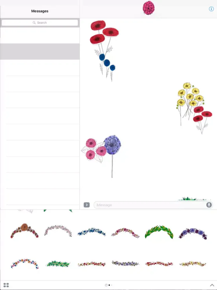 Capturas de tela do Bloom Stickers iPad 