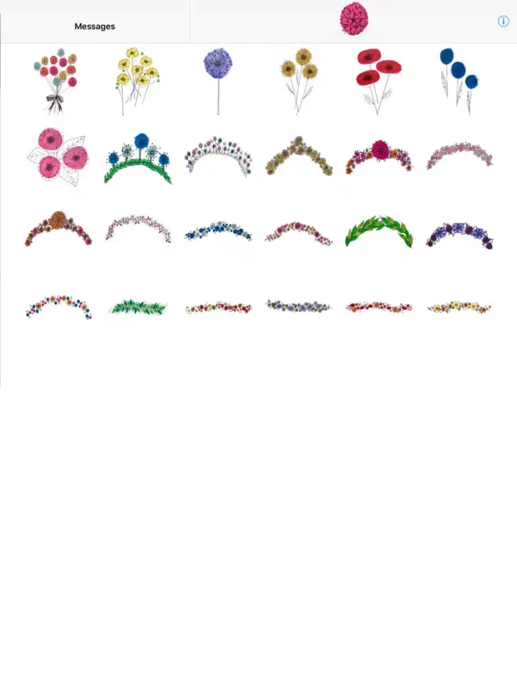 Capturas de tela do Bloom Stickers iPad 