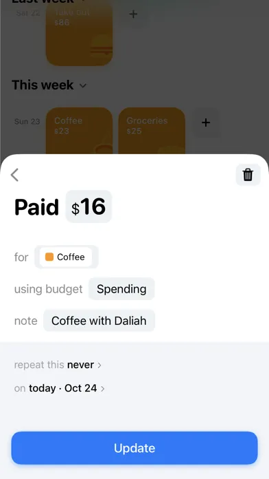 Tangkapan skrin Gem - Money tracker