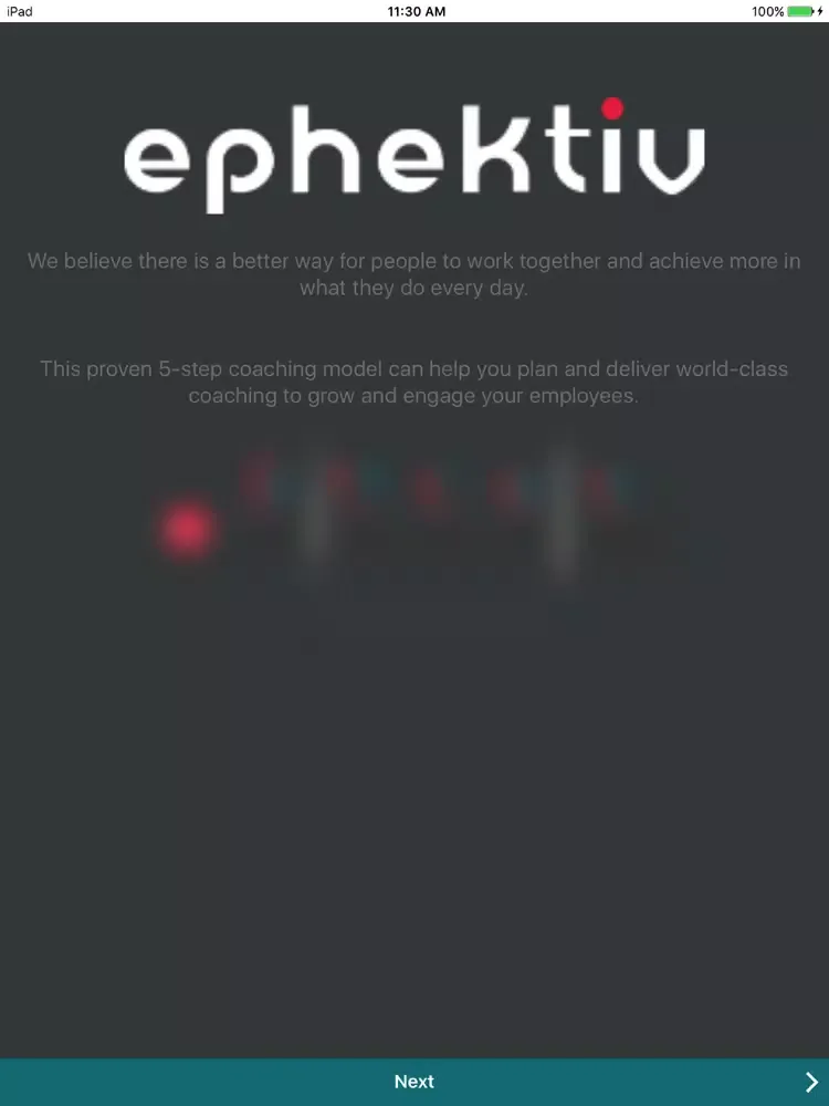 Ảnh chụp màn hình của Ephektiv Coaching App iPad 