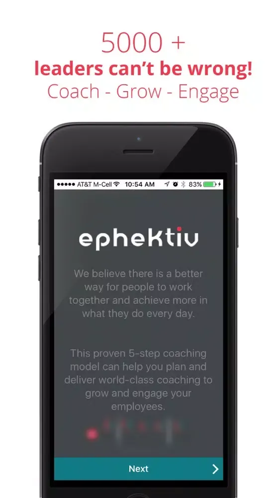 Ảnh chụp màn hình của Ephektiv Coaching App
