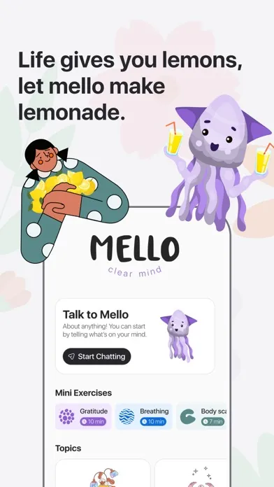 Mello: Mental Health Support سکرین شاٹس