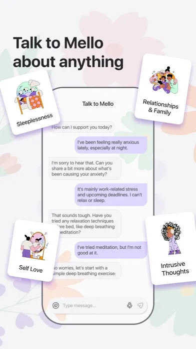 Mello: Mental Health Support سکرین شاٹس
