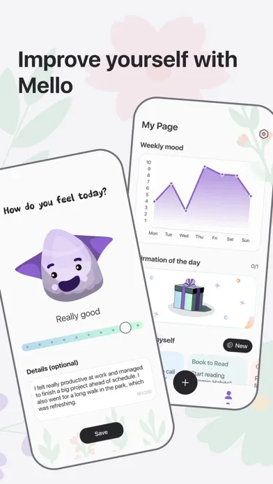 Mello: Mental Health Support سکرین شاٹس