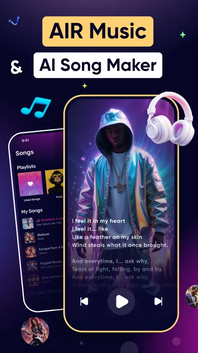 Ảnh chụp màn hình của AIR Music - AI Song Generator