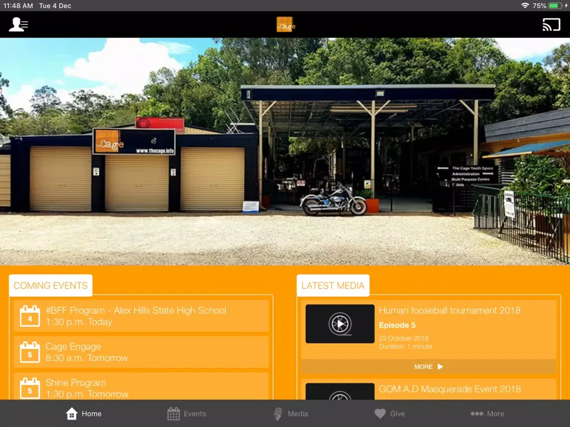 The Cage Youth Foundation iPad  Screenshots